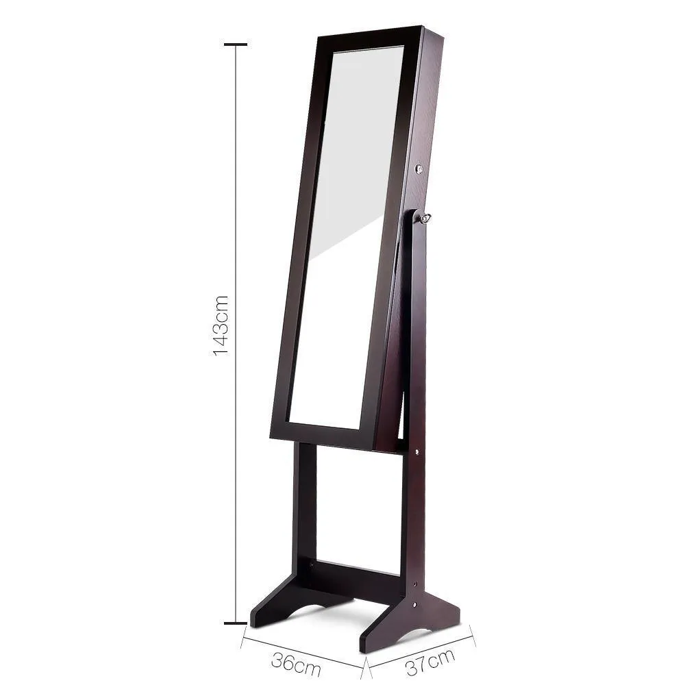 110cm Mirrow with Cabinet - Walnut