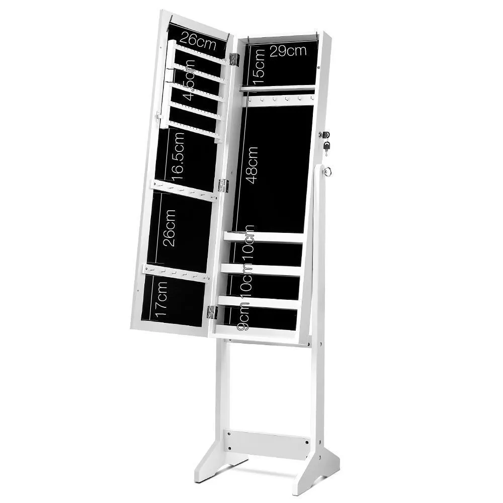 110cm Mirrow with Cabinet - White