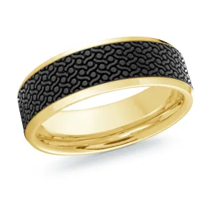 14K Yellow Gold Ring from the Noir Collection by Malo - MRDA-041-7Y