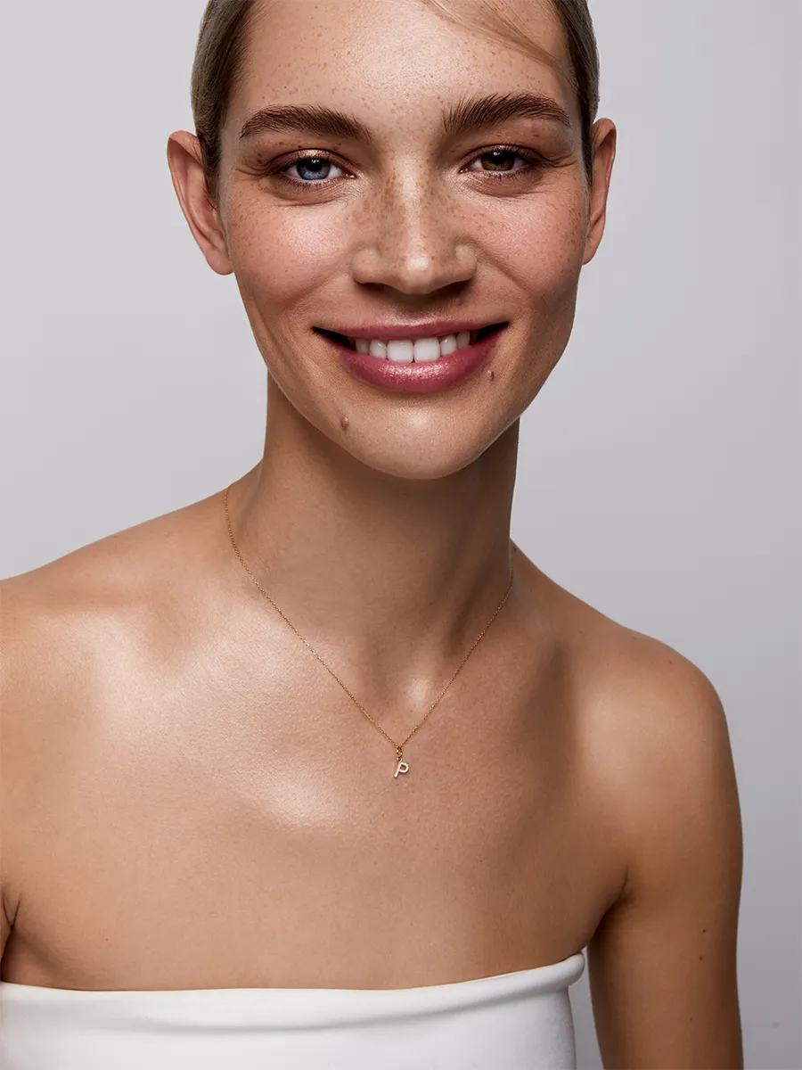 14kt Gold Diamond Initial Necklace