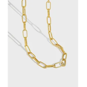 18K Gold Plated Paperclip Chain