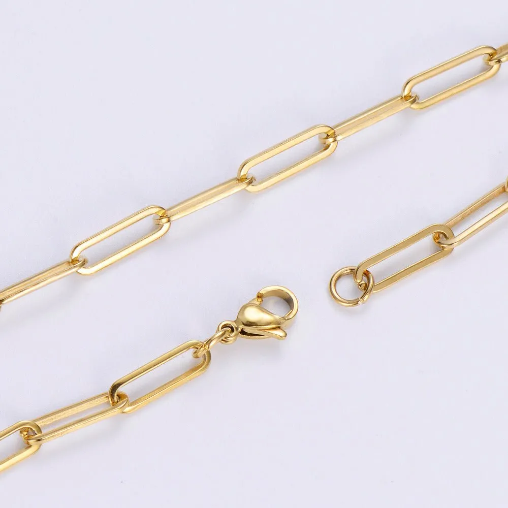 18K Gold Plated Paperclip Chain