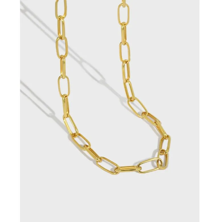 18K Gold Plated Paperclip Chain