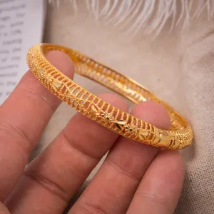 1Pcs Bride Women Bangle Bracelets Gold Color Can Open Heart Cuff Bangles For Women