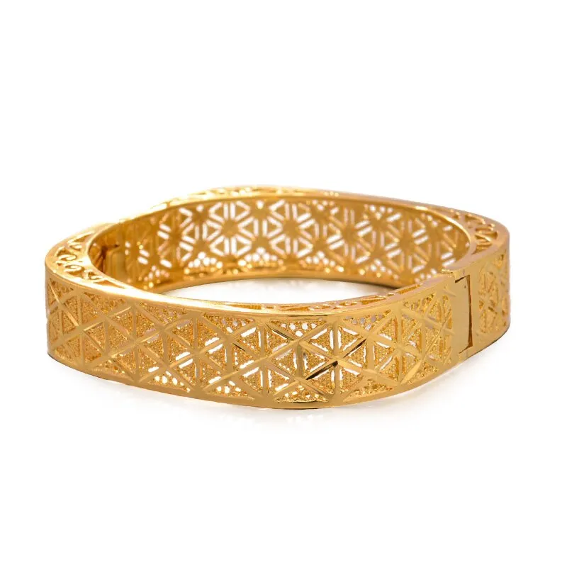 1PCS Dubai Gold Color bangles For Women Ethiopian bangles for Women