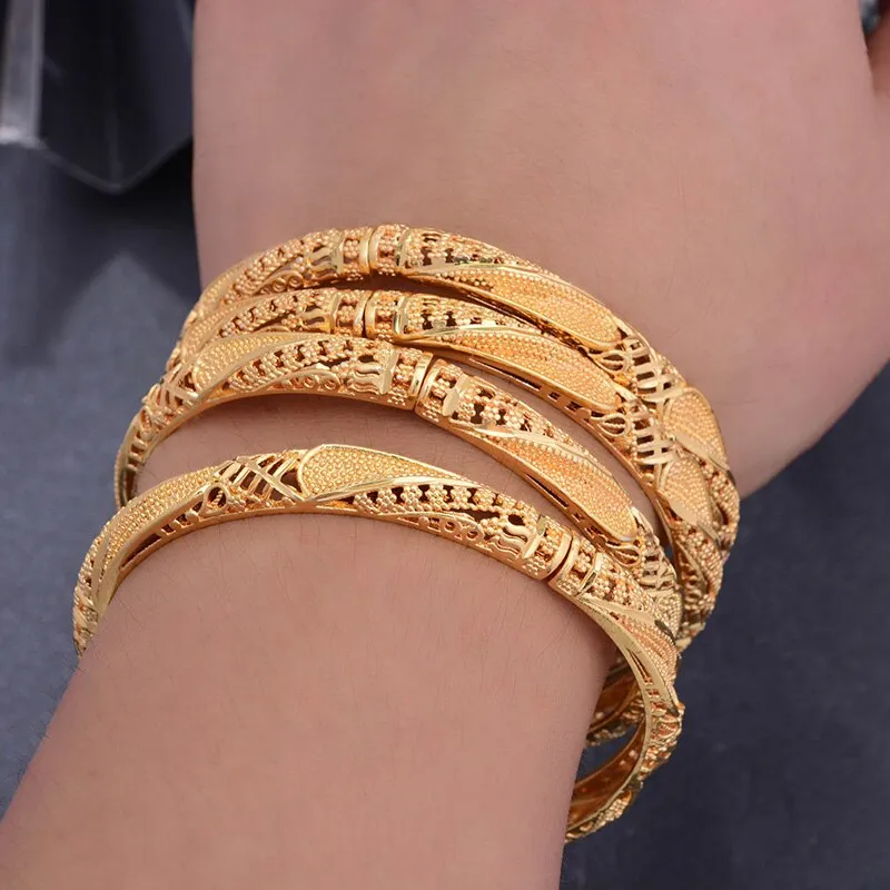 1Pcs Dubai Gold Color Jewelry Bresslate Bangles &amp; Bracelets  Halloween Gift