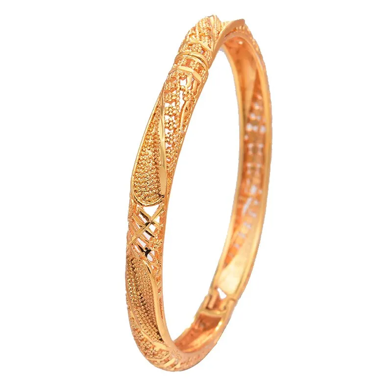 1Pcs Dubai Gold Color Jewelry Bresslate Bangles &amp; Bracelets  Halloween Gift