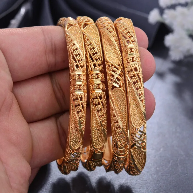1Pcs Dubai Gold Color Jewelry Bresslate Bangles &amp; Bracelets  Halloween Gift