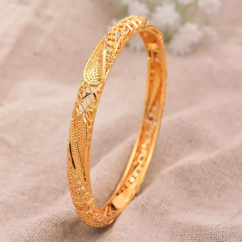 1Pcs Dubai Gold Color Jewelry Bresslate Bangles &amp; Bracelets  Halloween Gift