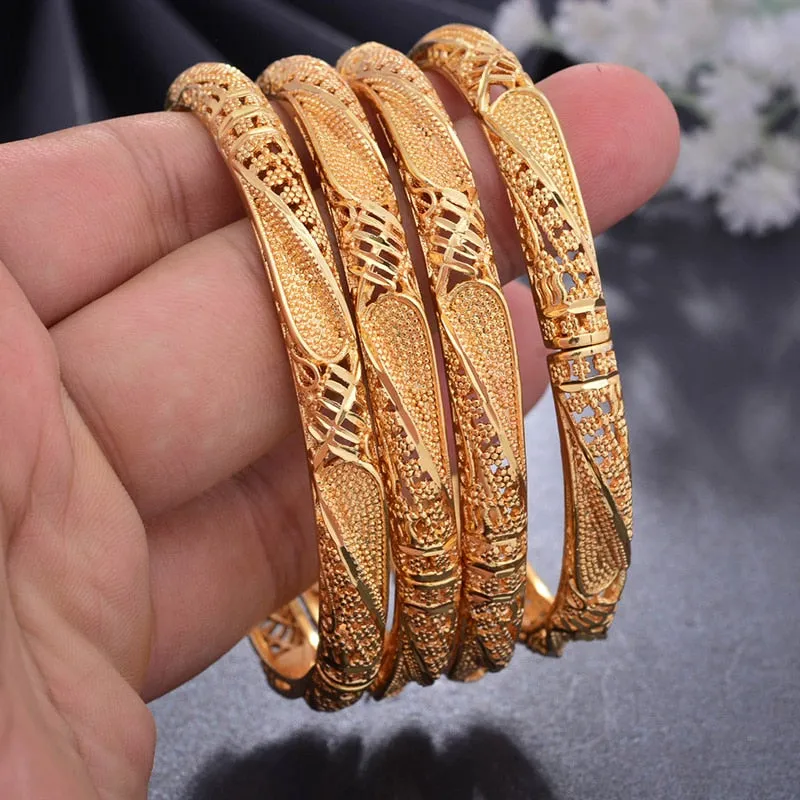 1Pcs Dubai Gold Color Jewelry Bresslate Bangles &amp; Bracelets  Halloween Gift