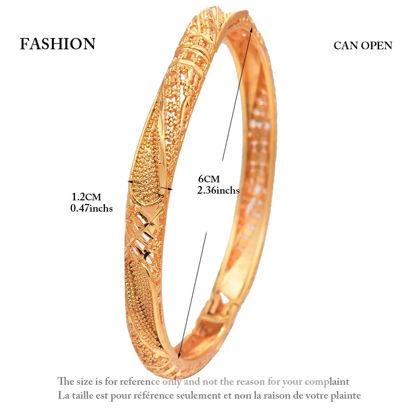 1Pcs Dubai Gold Color Jewelry Bresslate Bangles &amp; Bracelets  Halloween Gift