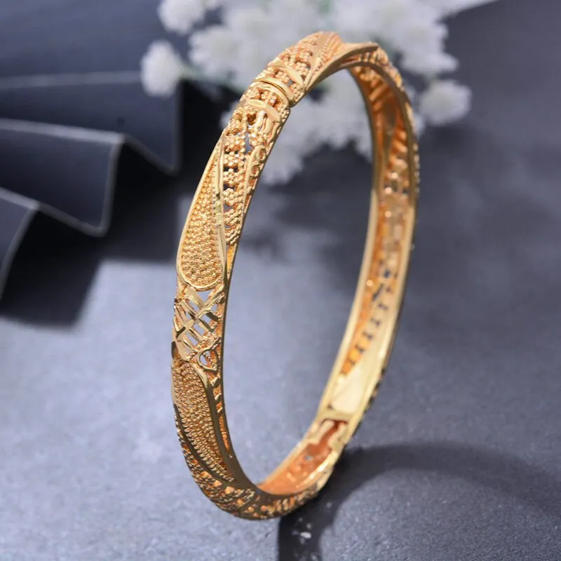 1Pcs Dubai Gold Color Jewelry Bresslate Bangles &amp; Bracelets  Halloween Gift
