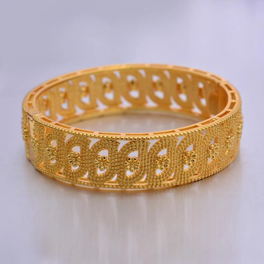 1Pcs Gold Color Bangles For women African bridal Bangles Bracelets
