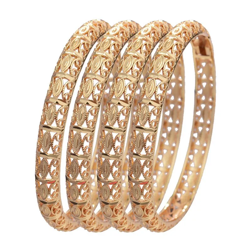 1pcs/lot Dubai Bangles Gold Color Bangles For Women