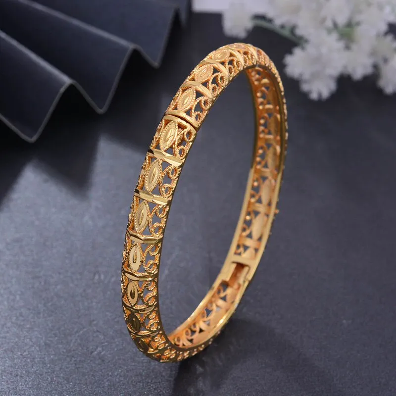 1pcs/lot Dubai Bangles Gold Color Bangles For Women