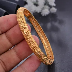 1Pcs/lot Vintage Quality Dubai Gold Color Bangles For Women