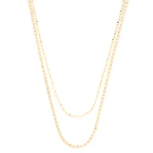 2 Layer Sodajo Round Links Gold Necklace