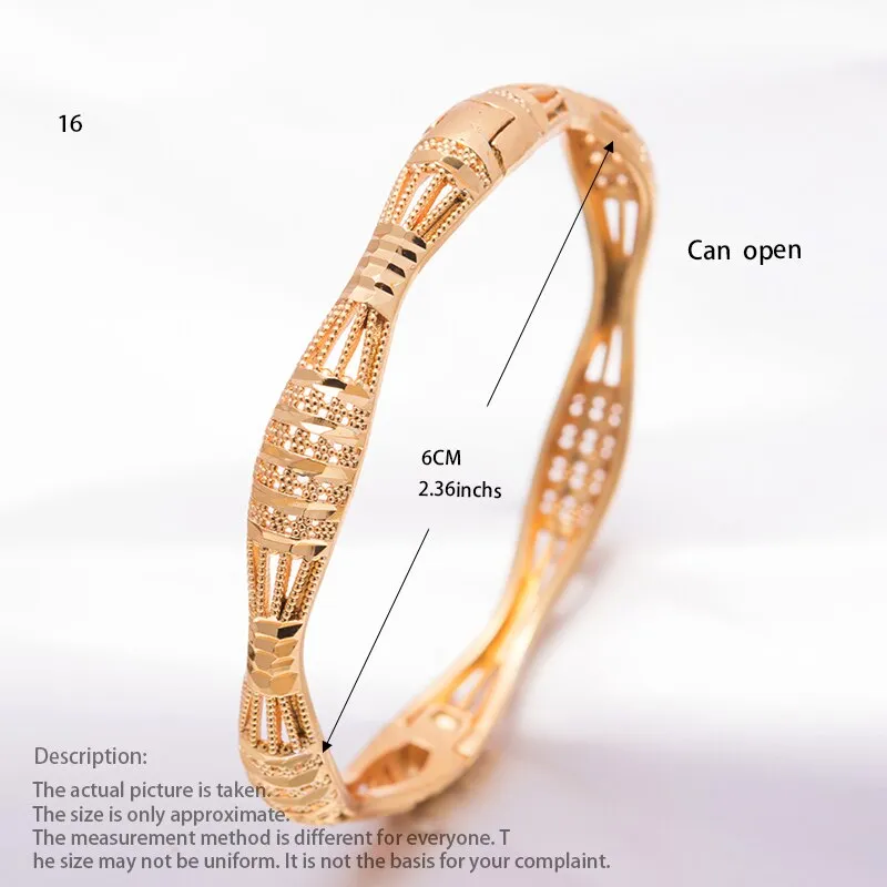 24K Dubai Bracelets Bangles women Girl