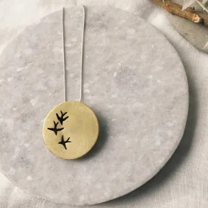 3 Bird Cutout Necklace