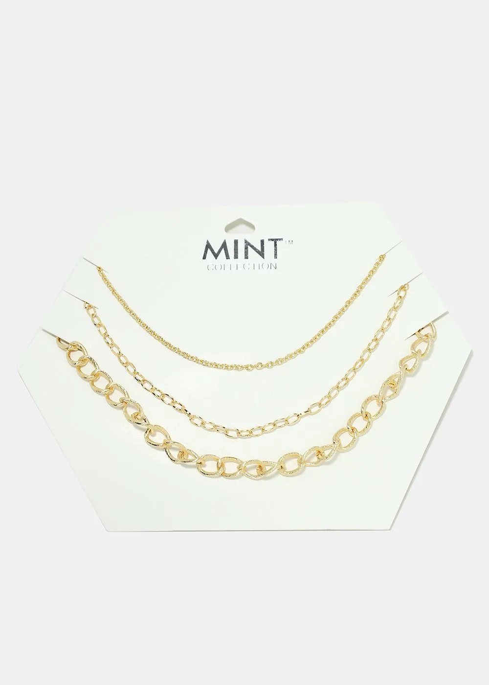 3-Piece Linked Chain Necklace Set
