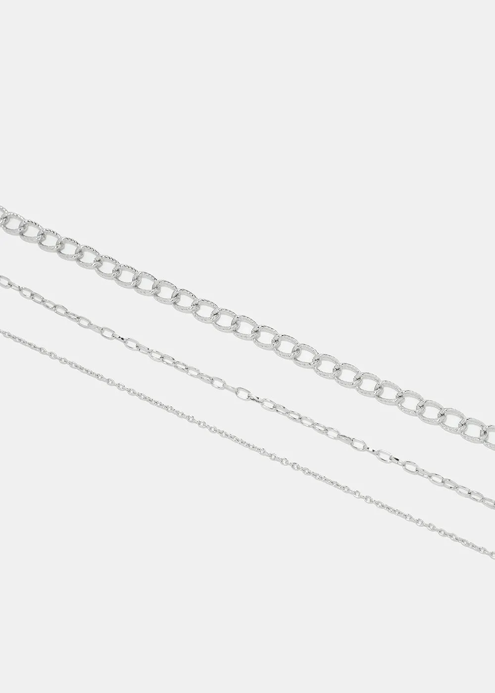 3-Piece Linked Chain Necklace Set