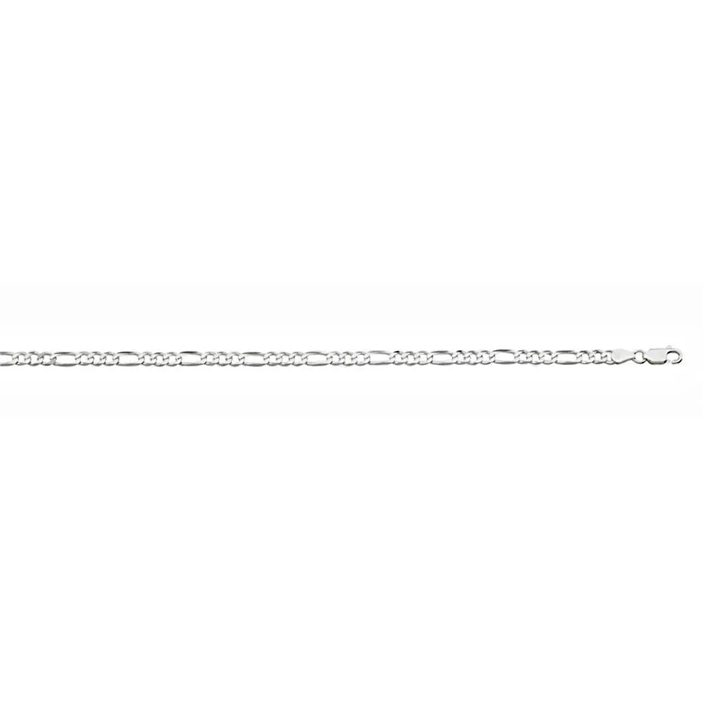 4.0mm Anti-Tarnish Figaro Chain 925 Sterling Silver, 18 Inches