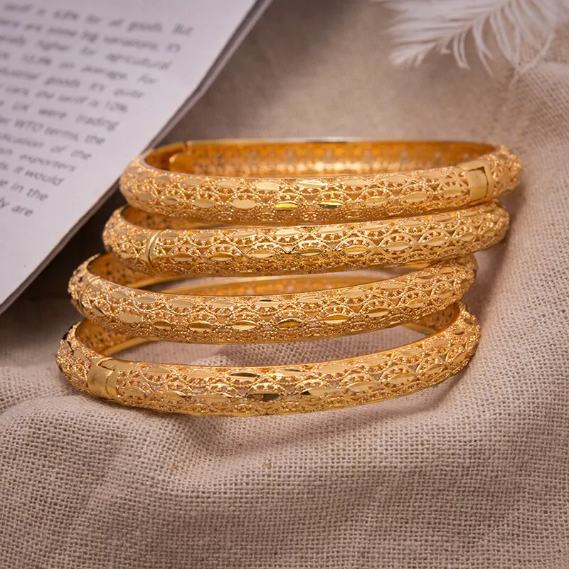 4Pcs bangle/men/women/love/gold/Bride/cuff bracelets