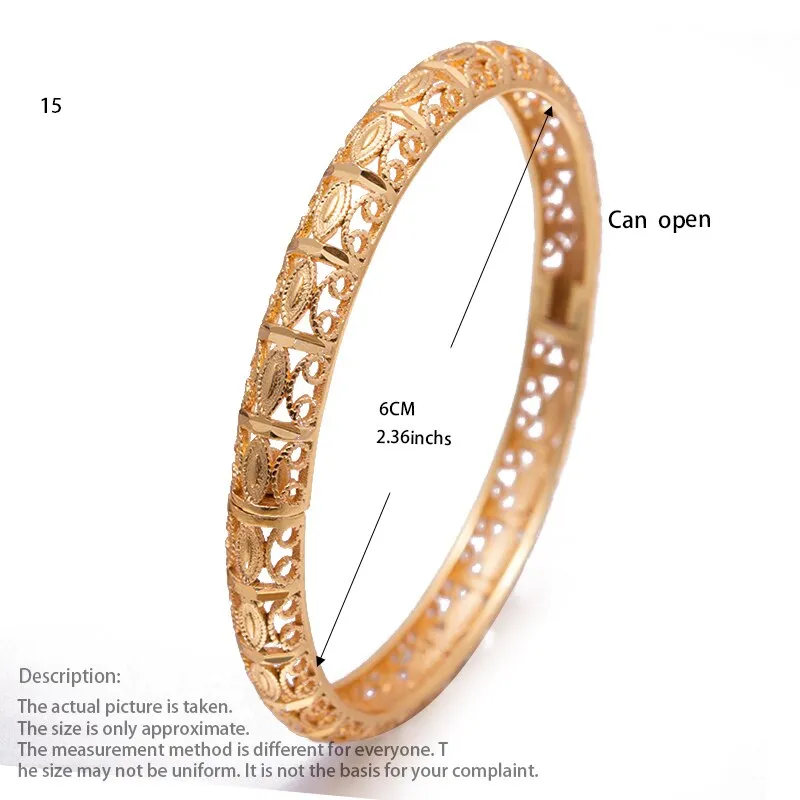 4Pcs Trendy Gold Color Bangle Bracelets for Women  Gold Copper Bangle Bracelet