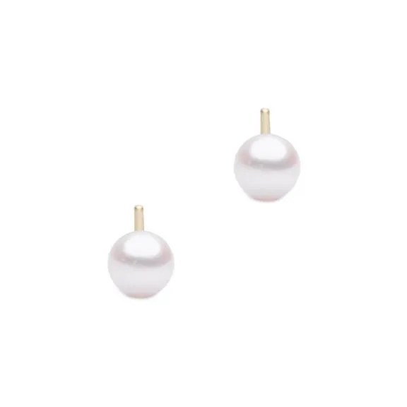 6.5mm Akoya Pearl June 14K Gold Earring Studs