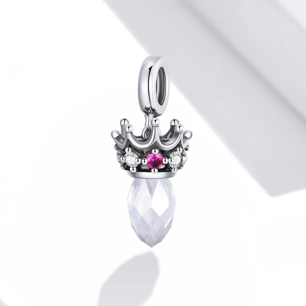 925 Sterling Silver Ornate Crown Pendant For Diy Bracelets & Necklaces