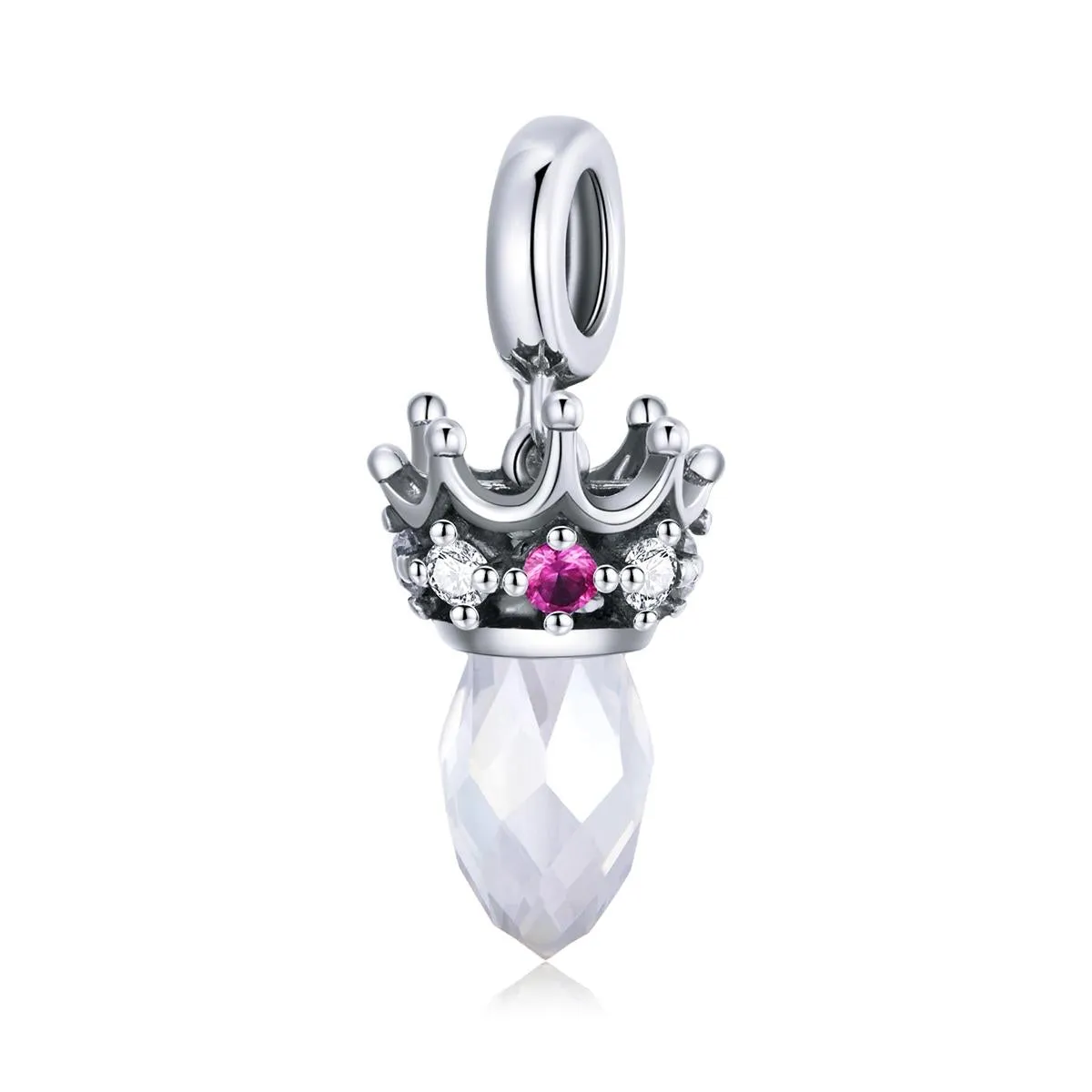 925 Sterling Silver Ornate Crown Pendant For Diy Bracelets & Necklaces