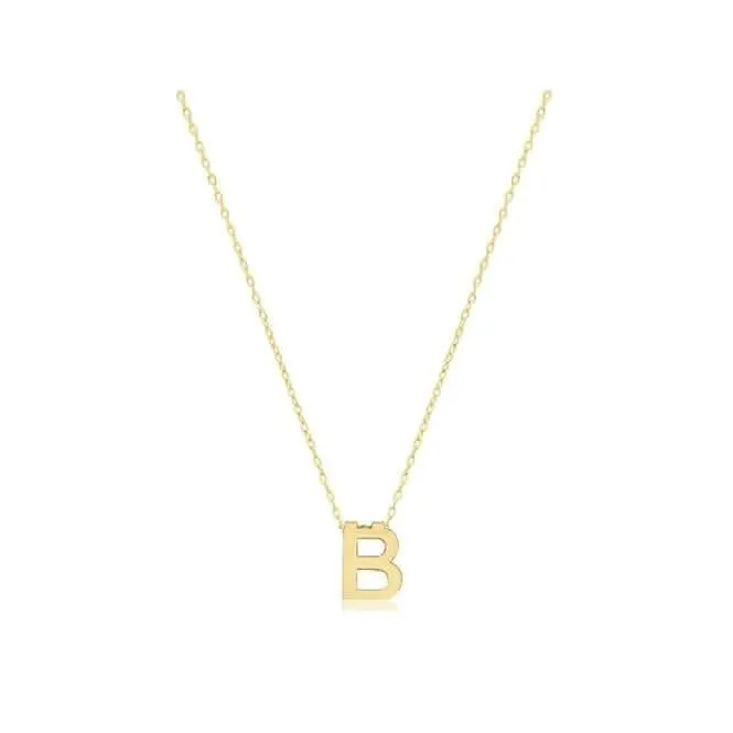 9ct Yellow Gold Initial Necklace NK435/B