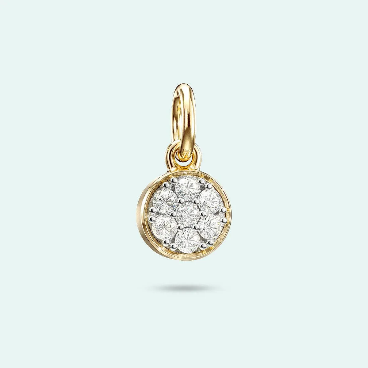 9k Yellow Gold Chic Diamond Charm
