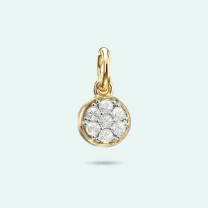 9k Yellow Gold Chic Diamond Charm