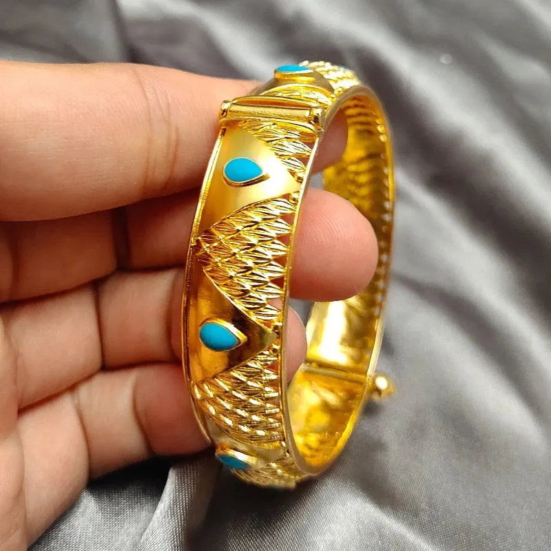 A variety of luxury Bracelet Dubai 24K Gold Color Bangles For Women