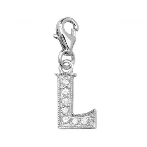 Acotis Silver Pendant Zirconia Initial G6282/L