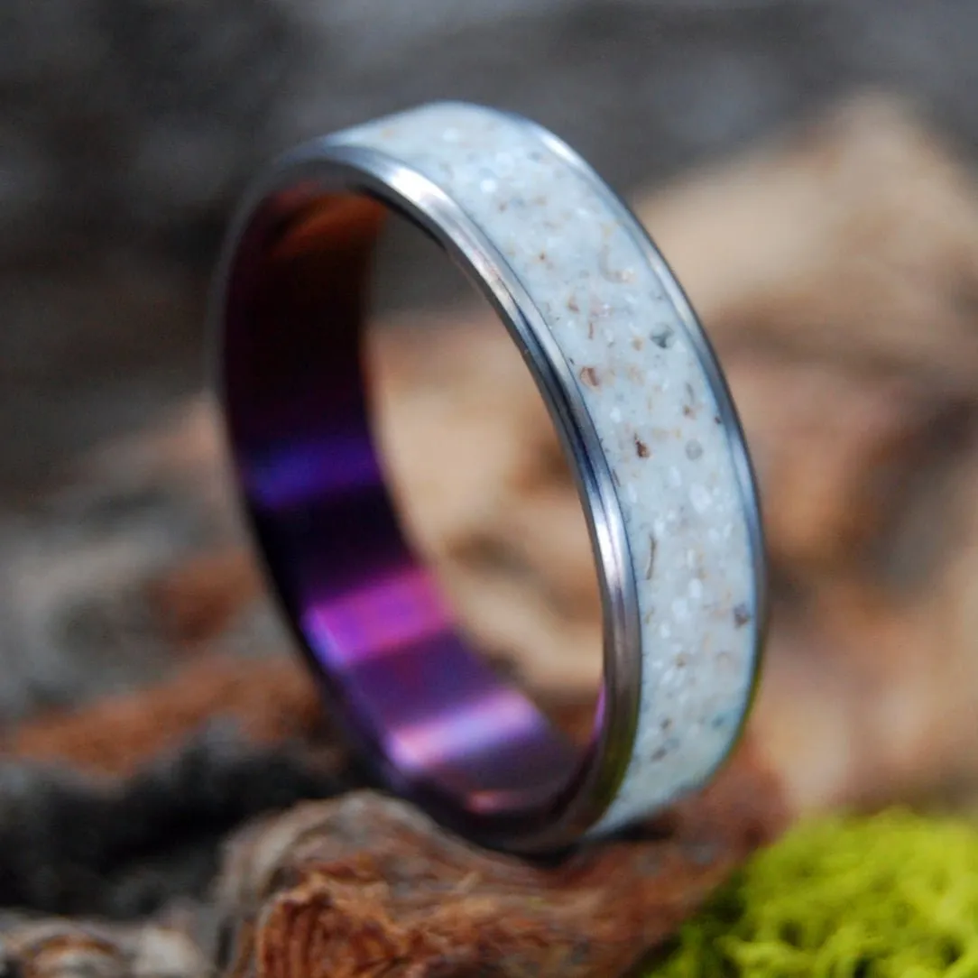 Acropolis In Purple Storm | Men's Purple Storm Stone, Titanium & Greek Wedding Ring