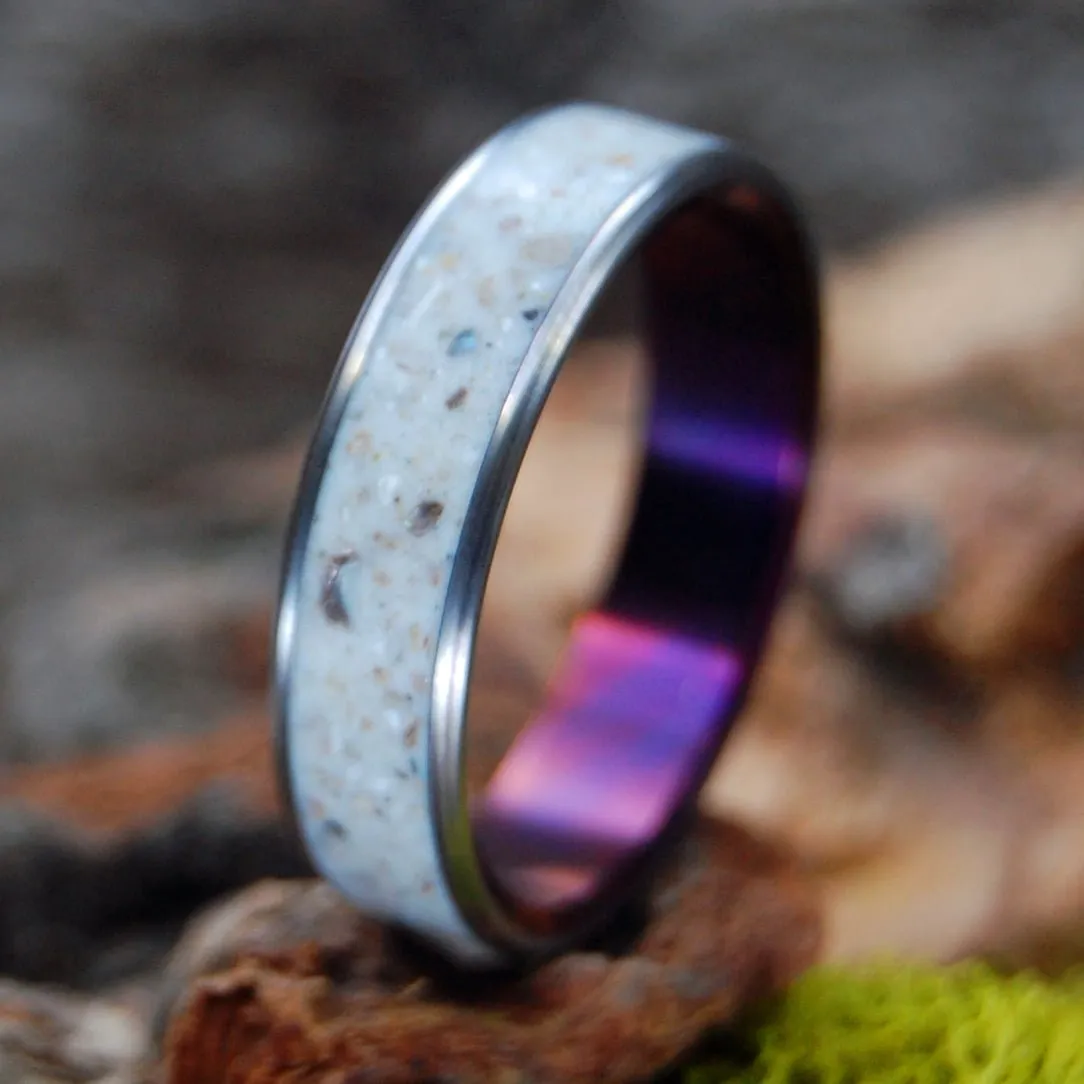 Acropolis In Purple Storm | Men's Purple Storm Stone, Titanium & Greek Wedding Ring