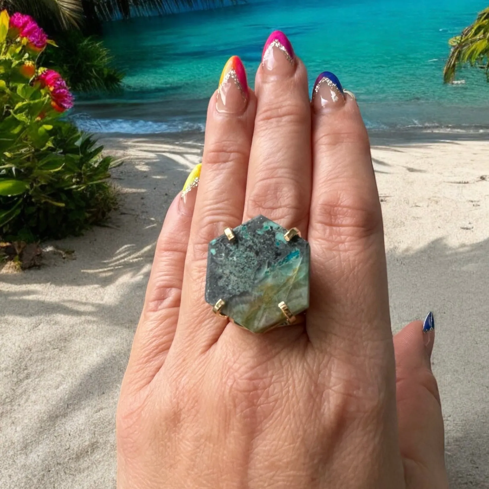 Amazonian Gem Collection Chrysocolla Ring