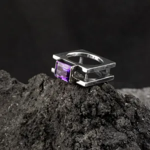 Amethyst Double Square ring