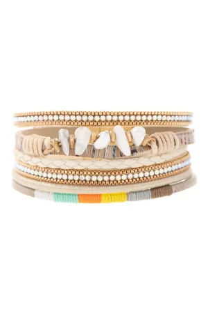 Angled Stone Adorned Bracelet