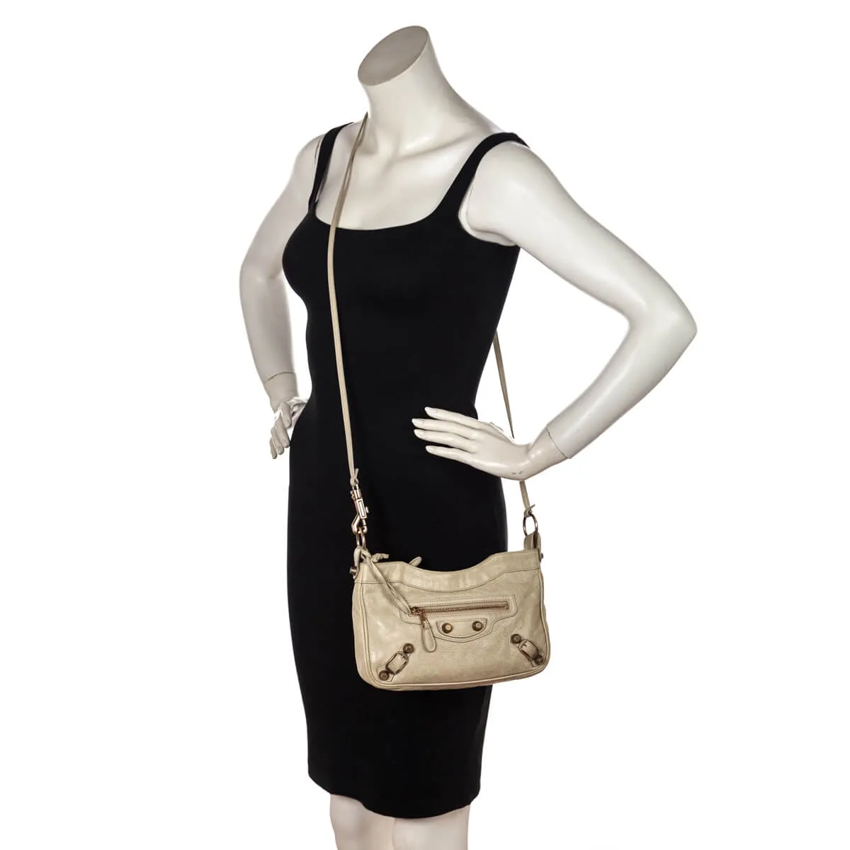 Balenciaga Dune Agneau Giant 12 Rose Gold Hip Crossbody Bag