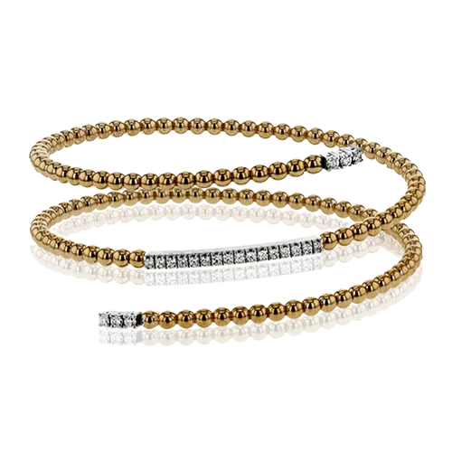 Bangle in 18k Gold with Diamonds LB2166-Y WHITE 18K X 2T