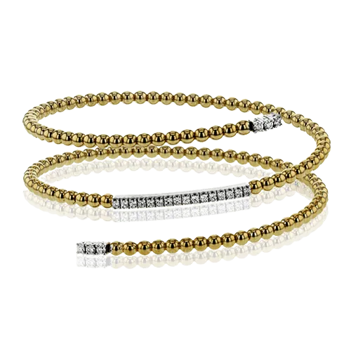 Bangle in 18k Gold with Diamonds LB2166-Y WHITE 18K X 2T