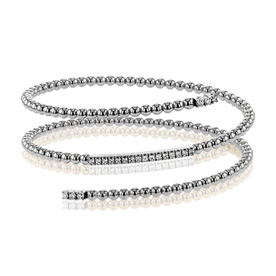 Bangle in 18k Gold with Diamonds LB2166-Y WHITE 18K X 2T
