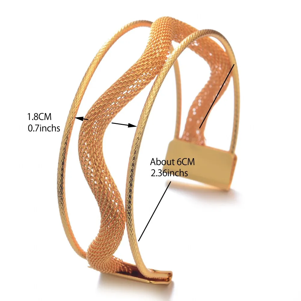 Bangles 24K Top Quality Dubai Gold Color Cuff  Bangles for Women
