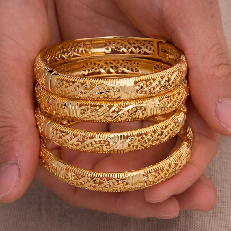 Bangles African Dubai Wedding Bangles Style Stripe Bangle Bracelet Women