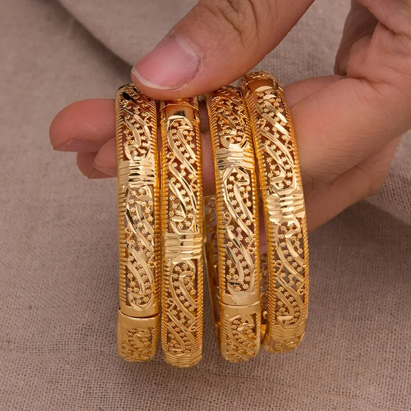 Bangles African Dubai Wedding Bangles Style Stripe Bangle Bracelet Women