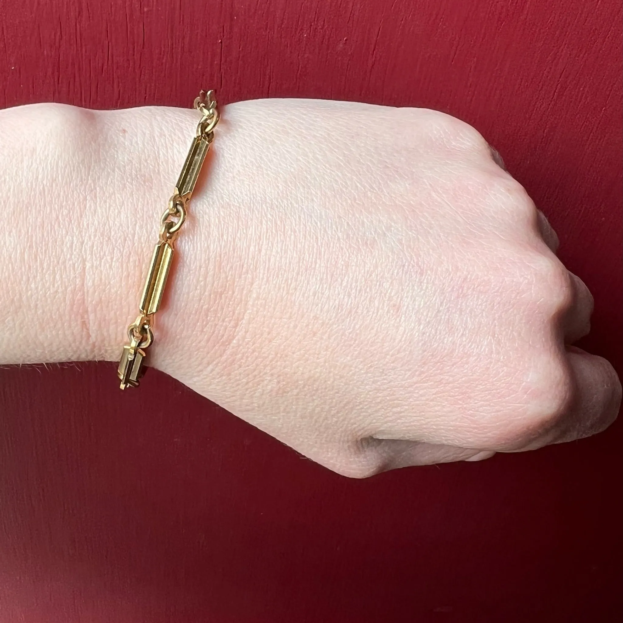 Bar Link Chain Convertible Necklace/Bracelet Combo