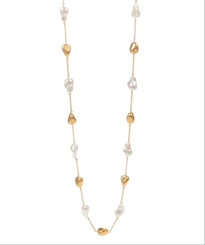 Baroque Pearl Long Necklace